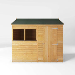 Mercia 8X6 Value Overlap Dip Treated Reverse Apex Shed With Installation in One Colour Nibeza Style