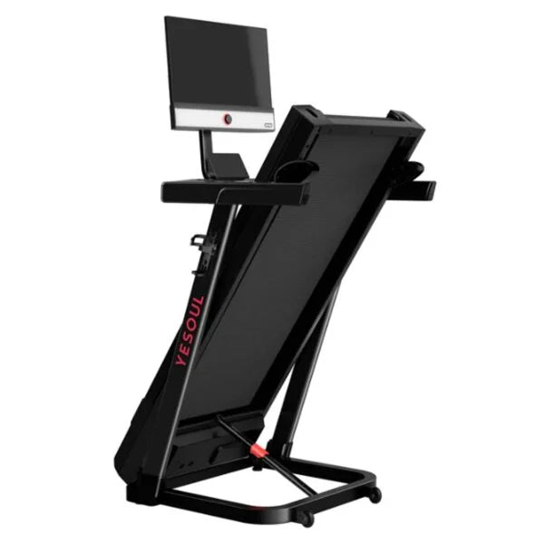 Yesoul T1M Plus Smart Folding Treadmill with 21.5 inch Touchscreen, Brushless Quiet Motor, 3-Level Incline, 9 Mph, App Sync & Space-Saving Design for Nibeza Style