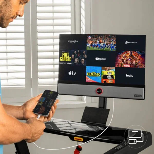 Yesoul T1M Plus Smart Folding Treadmill with 21.5 inch Touchscreen, Brushless Quiet Motor, 3-Level Incline, 9 Mph, App Sync & Space-Saving Design for Nibeza Style