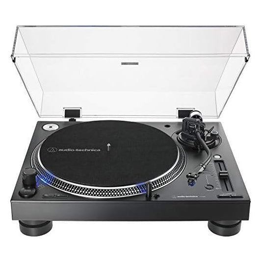 Audio-Technica AT-LP140XP-BK Direct-Drive Professional DJ Turntable, Black, Hi-Fi, Fully Manual, 3 Speed, High Torque Motor Nibeza Style