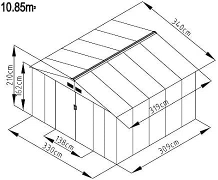 Habitat Et Jardin ROSAS Metal Garden Shed Nibeza Style
