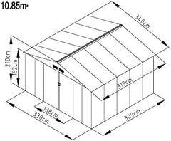 Habitat Et Jardin ROSAS Metal Garden Shed Nibeza Style