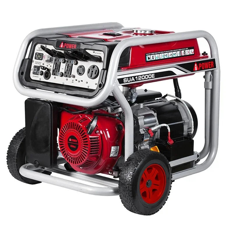A-iPower 12000 Watt Portable Gas Powered Generator with Electric Start and Wheel Kit Nibeza Style