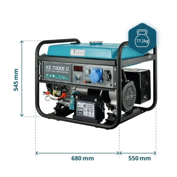 Könner & Söhnen KS 7000E G LPG/Gasoline Generator Nibeza Style