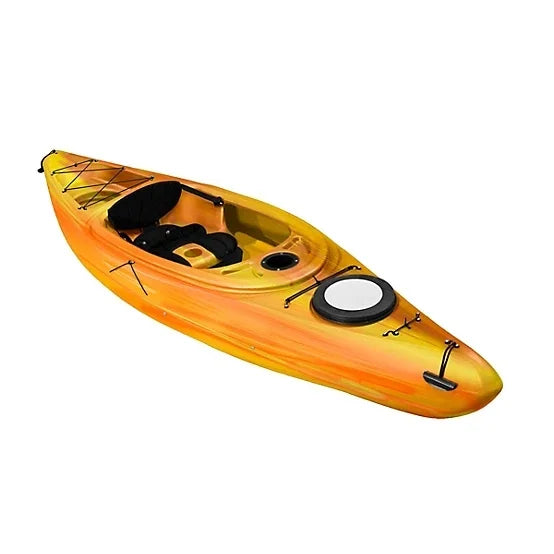 Sun Dolphin Simcoe 10.4, Sit-in Recreational Kayak with Paddle, Tequila Sunrise Nibeza Style