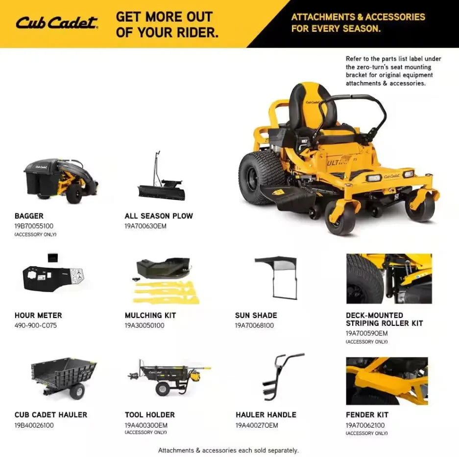 Cub Cadet Ultima ZT1 50″ Zero-Turn Riding Lawn Mower – Power, Precision & Comfort Nibeza Style