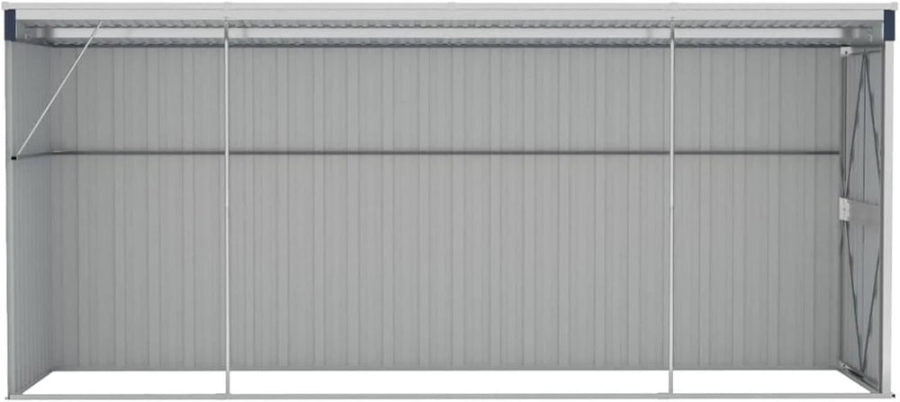 Wall-mounted garden shed Anthracite 118x382x178 cm Steel Nibeza Style