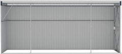 Wall-mounted garden shed Anthracite 118x382x178 cm Steel Nibeza Style