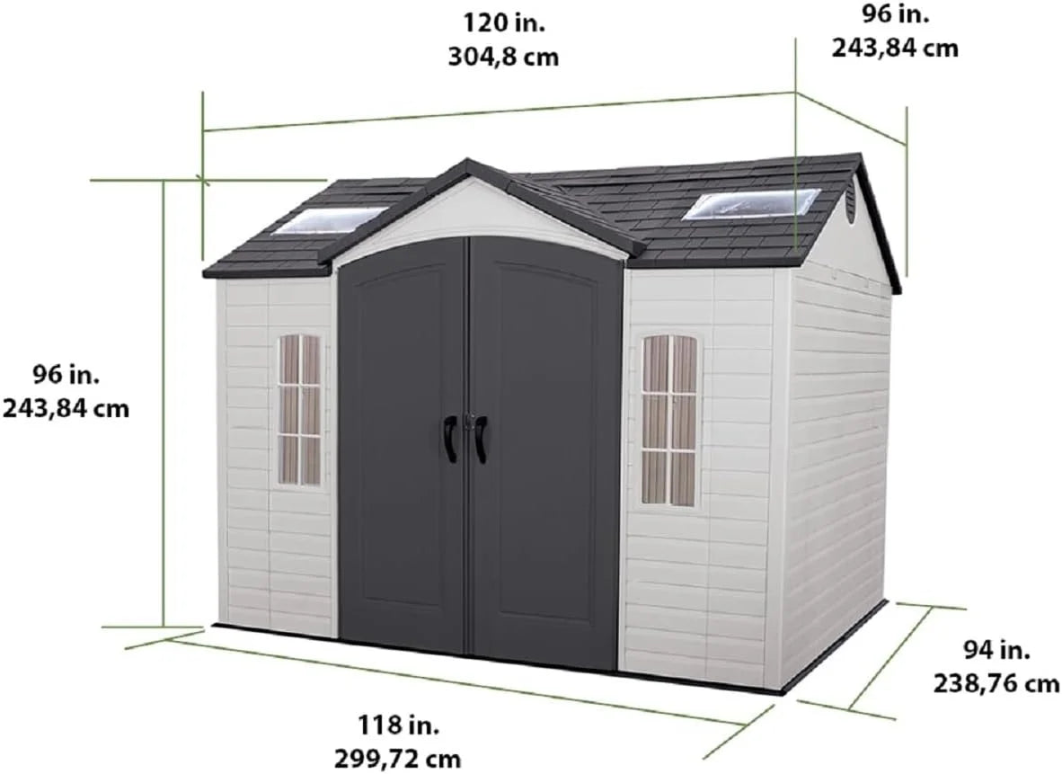 Lifetime 60005 Outdoor Storage Shed 10 x 8 Feet Nibeza Style