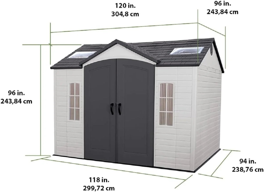 Lifetime 60005 Outdoor Storage Shed 10 x 8 Feet Nibeza Style