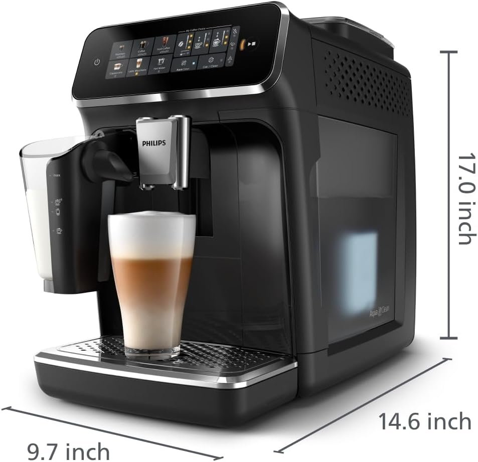 Philips 3300 Series Automatic Espresso and Coffee Machine with LatteGo Milk Frother Nibeza Style