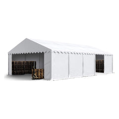 TOOLPORT 5 x 10 m PVC 700 N white waterproof warehouse tent Nibeza Style