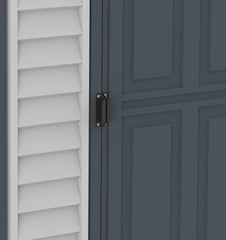 Duramax SideMate 4 x 8 PLUS Plastic Garden Shed with Metal Foundation Kit, Dark Grey Nibeza Style