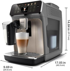 Philips 4400 Fully Automatic Espresso Machine with LatteGo & Iced Coffee Nibeza Style