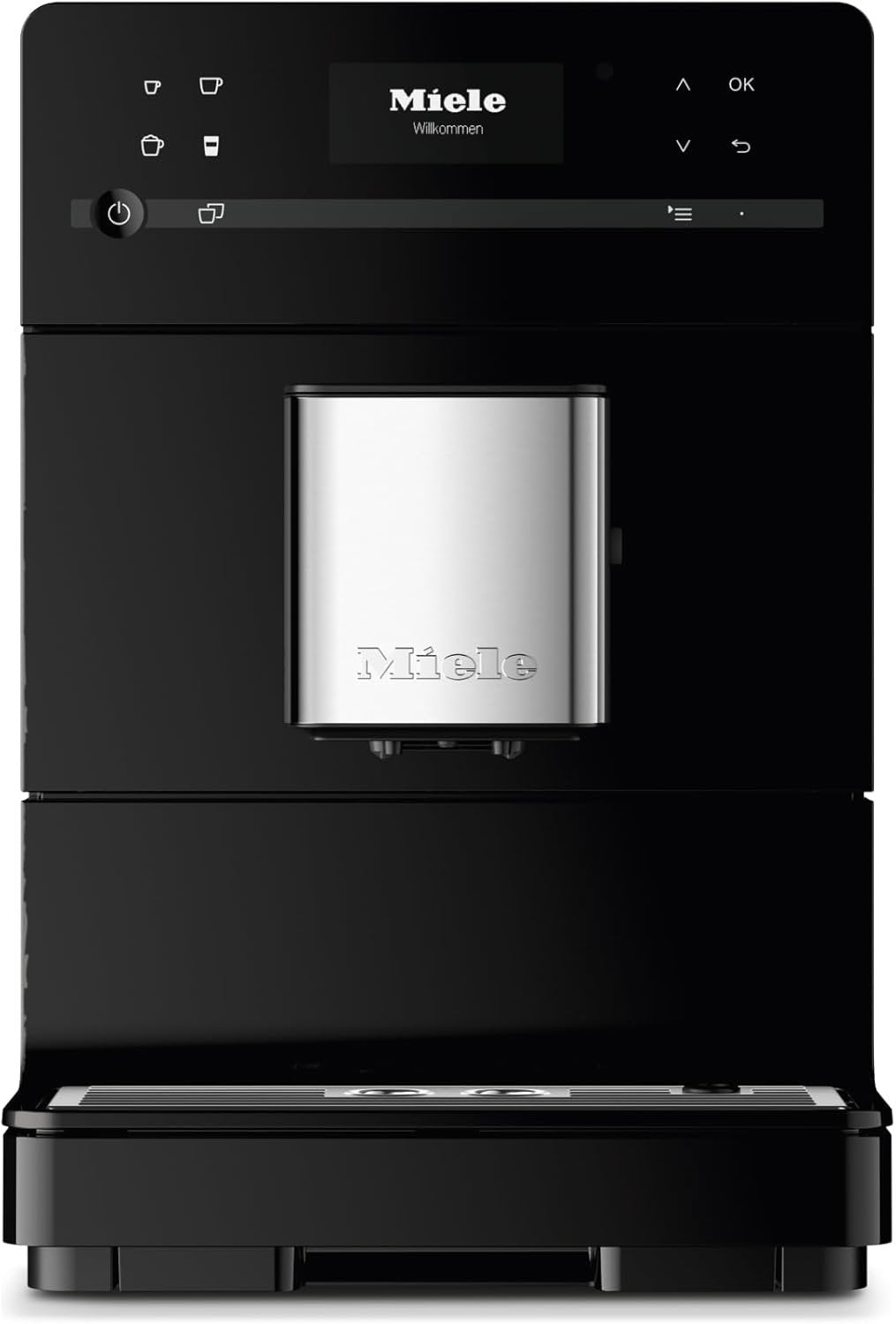 Miele CM 5310 Silence – Automatic coffee machine with OneTouch for Two, Aromatic System, coffee maker, cleaning programs and more, in obsidian black Nibeza Style