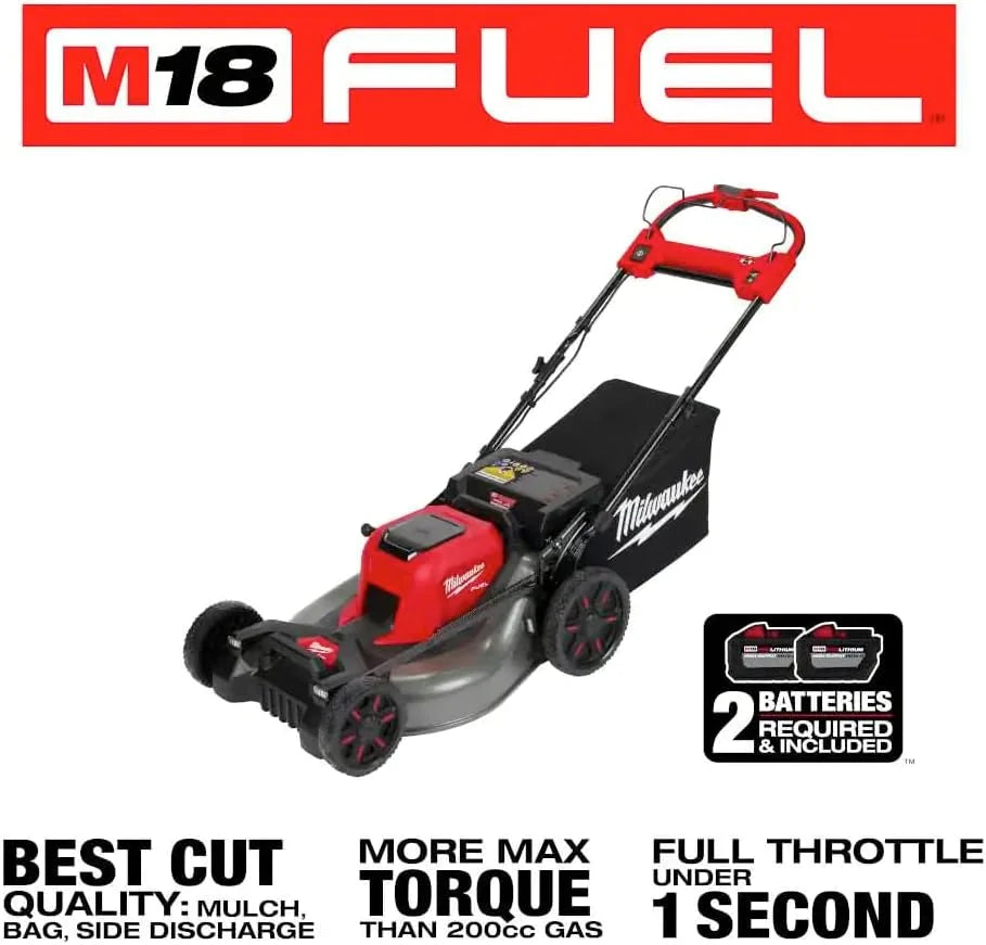 Milwaukee 2823-20 M18 Fuel Self-Propelled Dual Battery 21-in Walk Behind Mower Nibeza Style