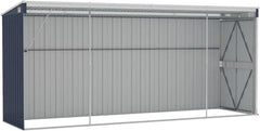 Wall-mounted garden shed Anthracite 118x382x178 cm Steel Nibeza Style