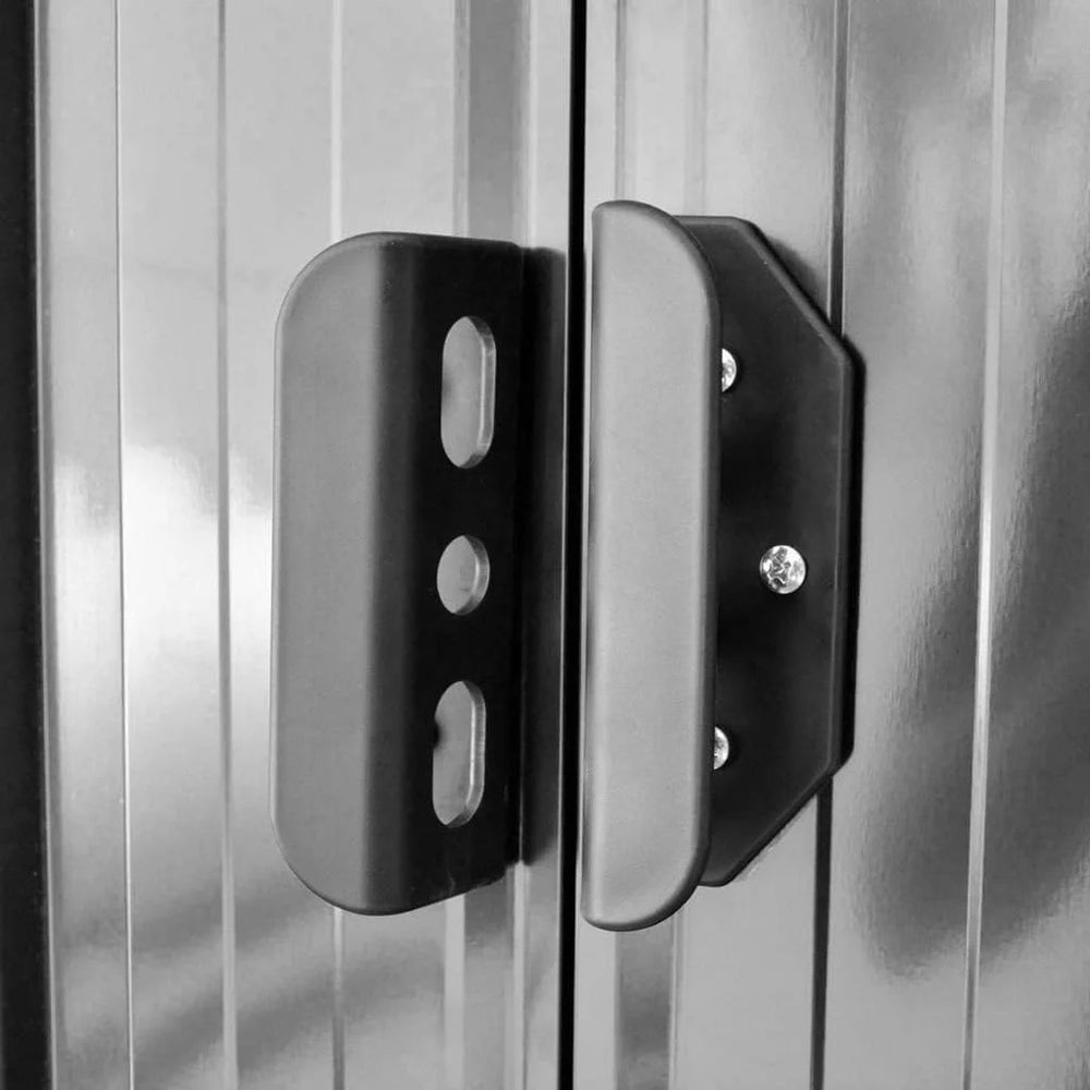 Grey metal garden shed 257x205x178 cm Nibeza Style