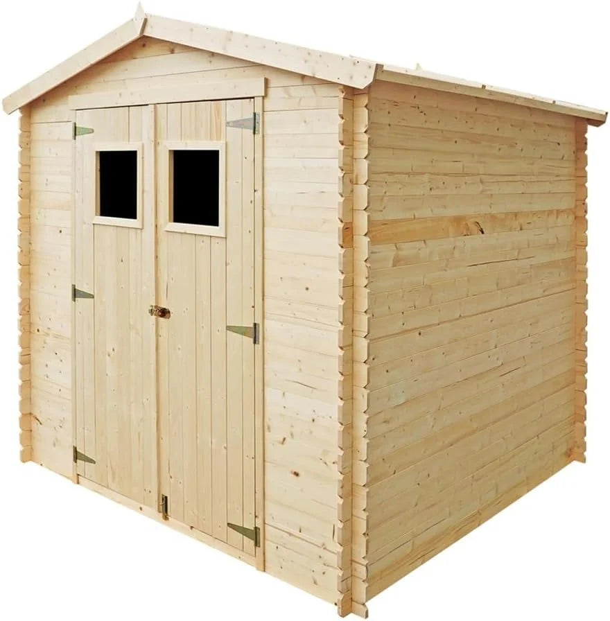 Timbela Wooden Garden Shed WITH TREATED FLOOR Outdoor Storage I236xW226xH218 cm/ 4.33 m2 Small Tool Shed Nibeza Style