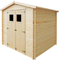 Timbela Wooden Garden Shed WITH TREATED FLOOR Outdoor Storage I236xW226xH218 cm/ 4.33 m2 Small Tool Shed Nibeza Style
