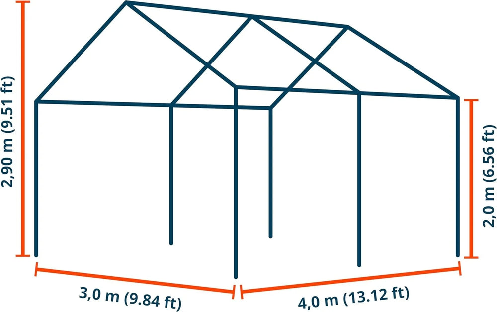 3×4 m storage tent, PVC 700, dark green Nibeza Style