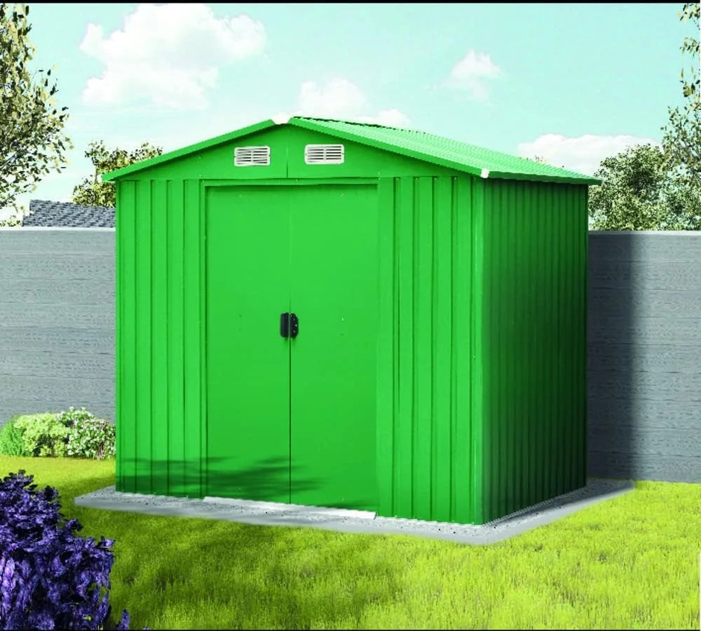 VERDELOOK Jardin Metal Garden Shed 236 x 174 cm Height 206 cm, Green Nibeza Style