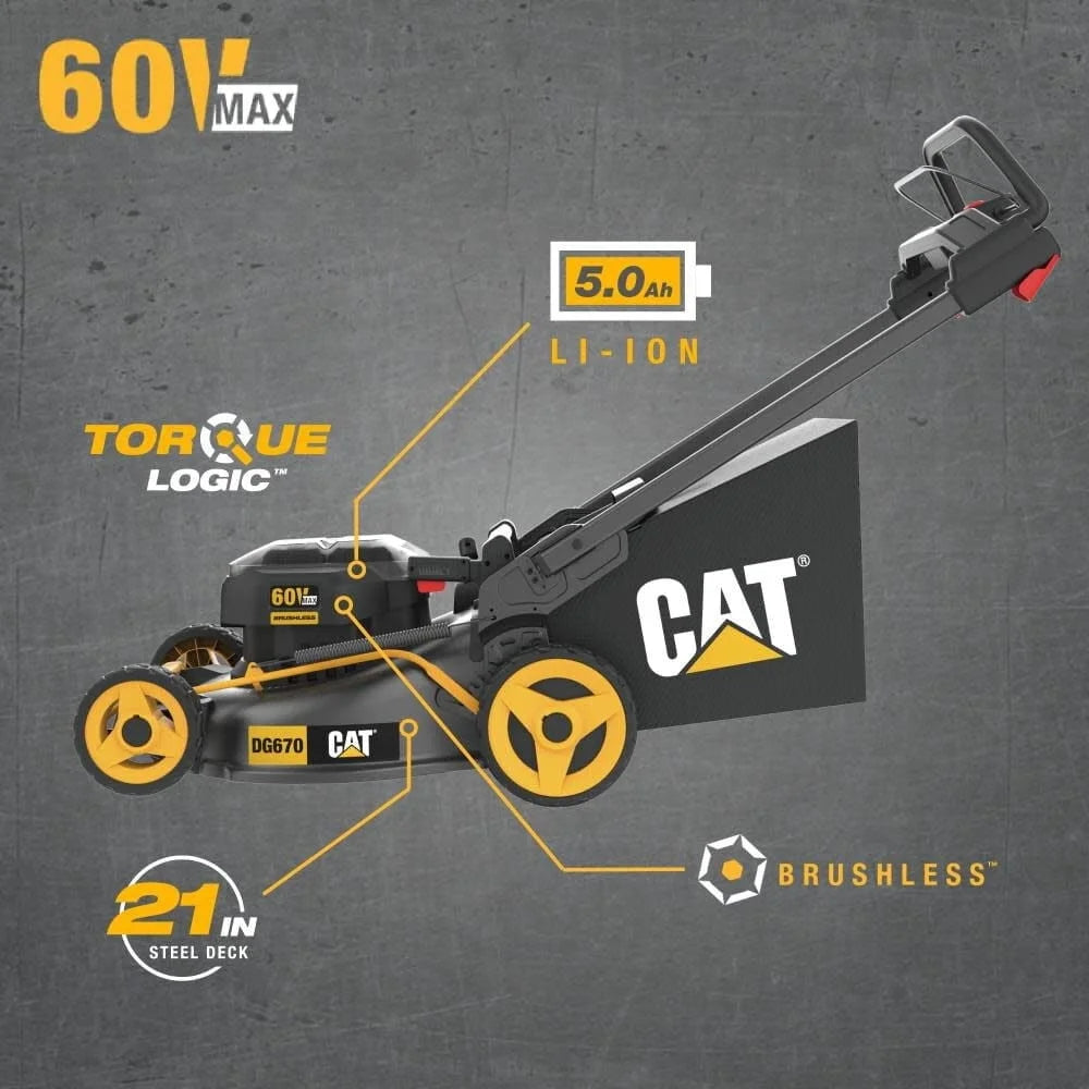 Cat 60V 21In Brushless Lawn Mower Kit Nibeza Style