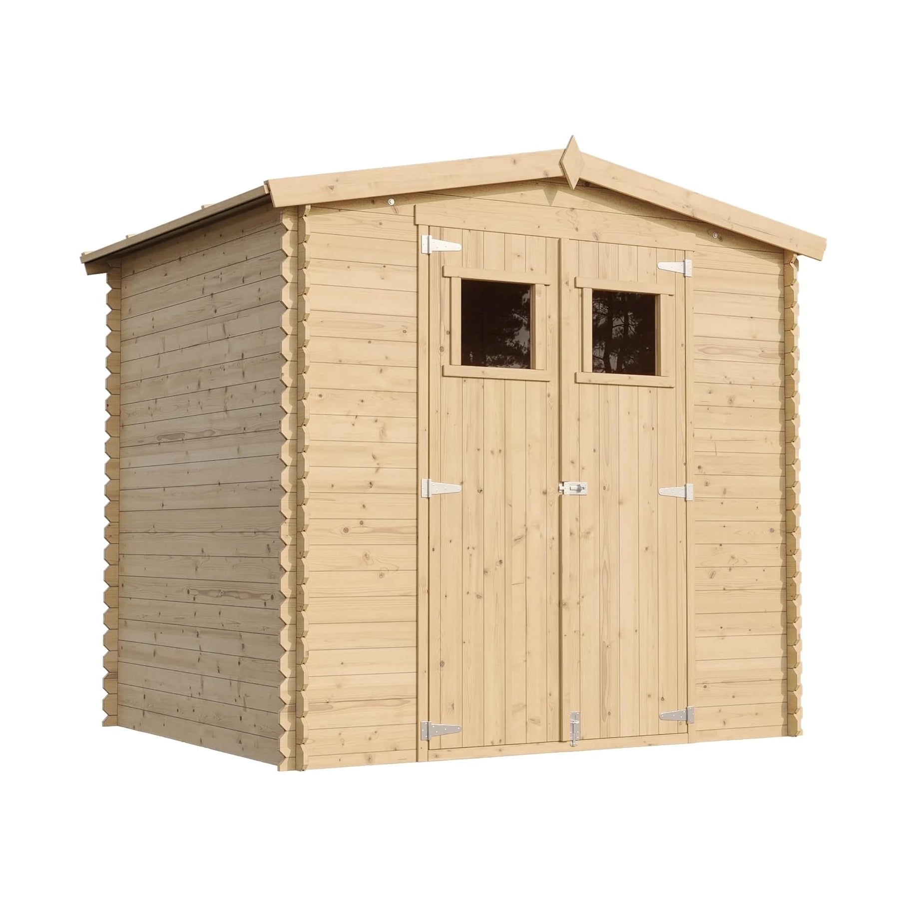 Timbela Wooden Garden Shed WITH TREATED FLOOR Outdoor Storage I236xW226xH218 cm/ 4.33 m2 Small Tool Shed Nibeza Style