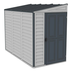 Duramax SideMate 4 x 8 PLUS Plastic Garden Shed with Metal Foundation Kit, Dark Grey Nibeza Style
