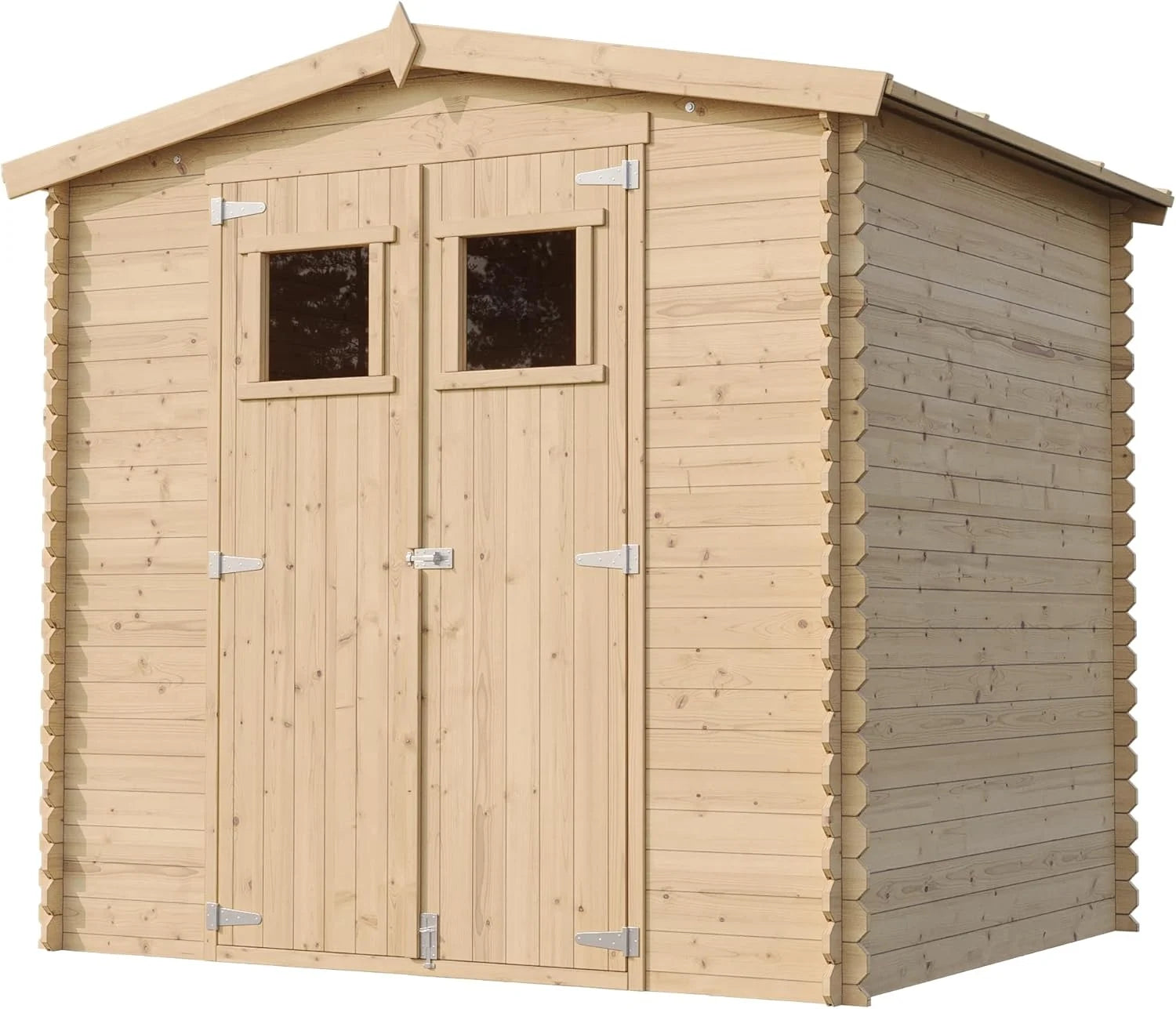 Timbela Wooden Garden Shed WITH TREATED FLOOR Outdoor Storage I236xW226xH218 cm/ 4.33 m2 Small Tool Shed Nibeza Style