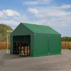 3×4 m storage tent, PVC 700, dark green Nibeza Style