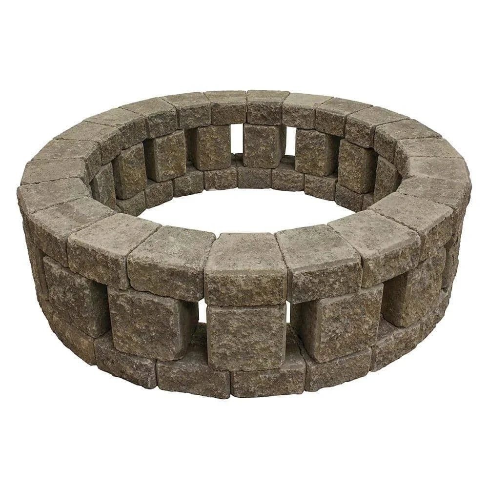Stonehenge 58 in. x 16 in. Concrete Fire Pit Kit in Northwest Blend Nibeza Style