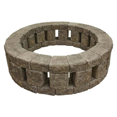 Stonehenge 58 in. x 16 in. Concrete Fire Pit Kit in Northwest Blend Nibeza Style