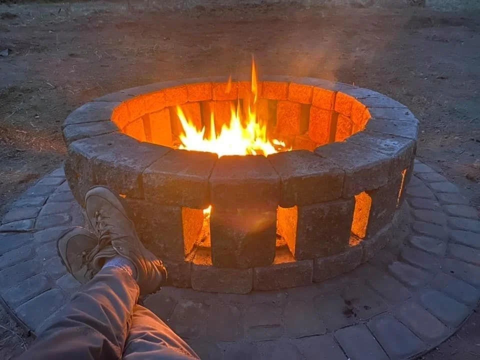 Stonehenge 58 in. x 16 in. Concrete Fire Pit Kit in Northwest Blend Nibeza Style