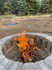 Stonehenge 58 in. x 16 in. Concrete Fire Pit Kit in Northwest Blend Nibeza Style