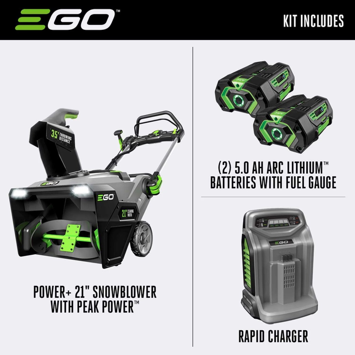 EGO SNT2102 21″ Cordless Snow Blower Kit Nibeza Style