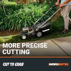WORX Nitro 40V 16″ Cordless Lawn Mower w/Brushless Motor 2.0 & Intellicut Nibeza Style
