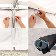 3×4 m storage tent, PVC 700, dark green Nibeza Style