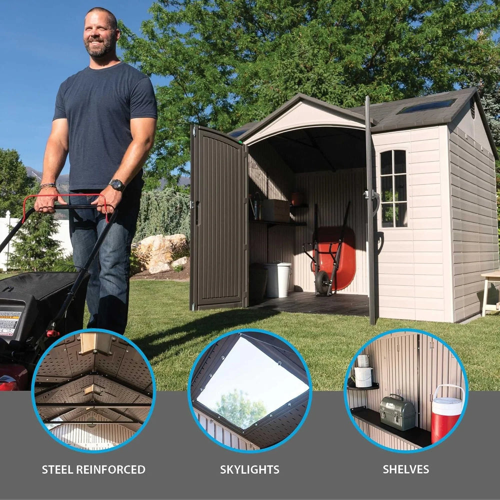 Lifetime 60005 Outdoor Storage Shed 10 x 8 Feet Nibeza Style