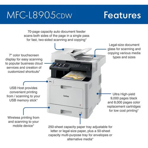 Brother MFC-L8905CDW Wireless Color Laser Printer Nibeza Style