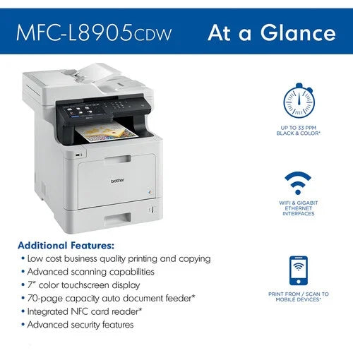 Brother MFC-L8905CDW Wireless Color Laser Printer Nibeza Style
