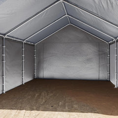 TOOLPORT 3x6 m storage tent, tent structure, garage tent, PE 350 N tarpaulin, waterproof, grey Nibeza Style