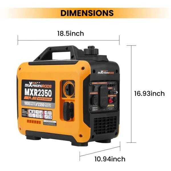 2350W 15kg Portable Petrol Inverter Generator, Eco-Friendly and Quiet, for Outdoors Nibeza Style