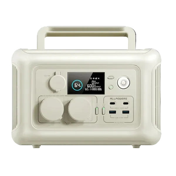 ALLPOWERS R600 Portable Power Station with LiFePO4 Cells | 299 Wh 600 W – Black Nibeza Style