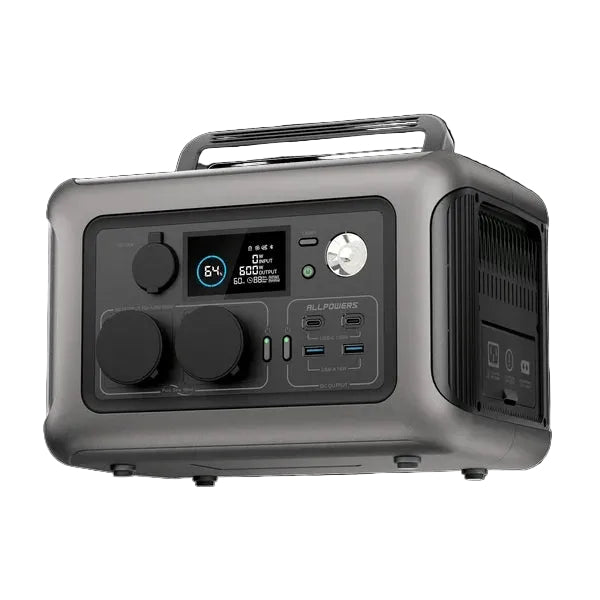 ALLPOWERS R600 Portable Power Station with LiFePO4 Cells | 299 Wh 600 W – Black Nibeza Style