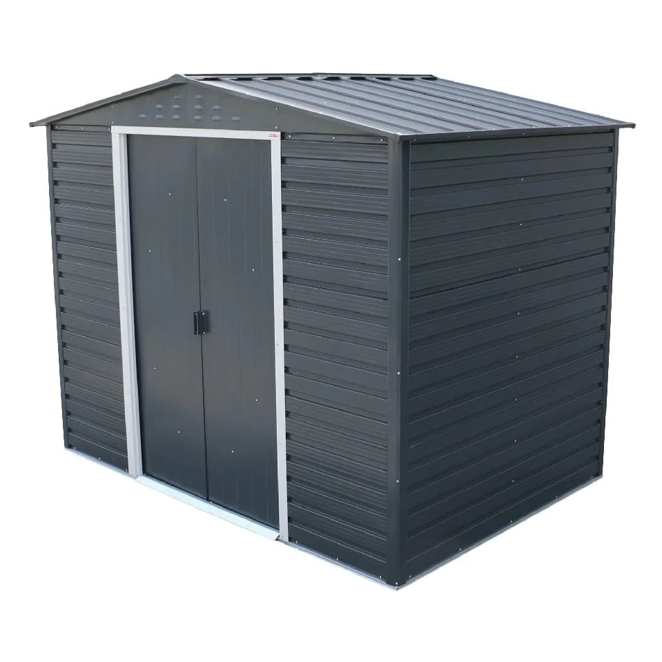 Alfresco 8 x 6ft Garden Storage Shed, Grey Nibeza Style