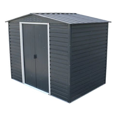 Alfresco 8 x 6ft Garden Storage Shed, Grey Nibeza Style