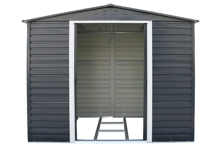 Alfresco 8 x 6ft Garden Storage Shed, Grey Nibeza Style
