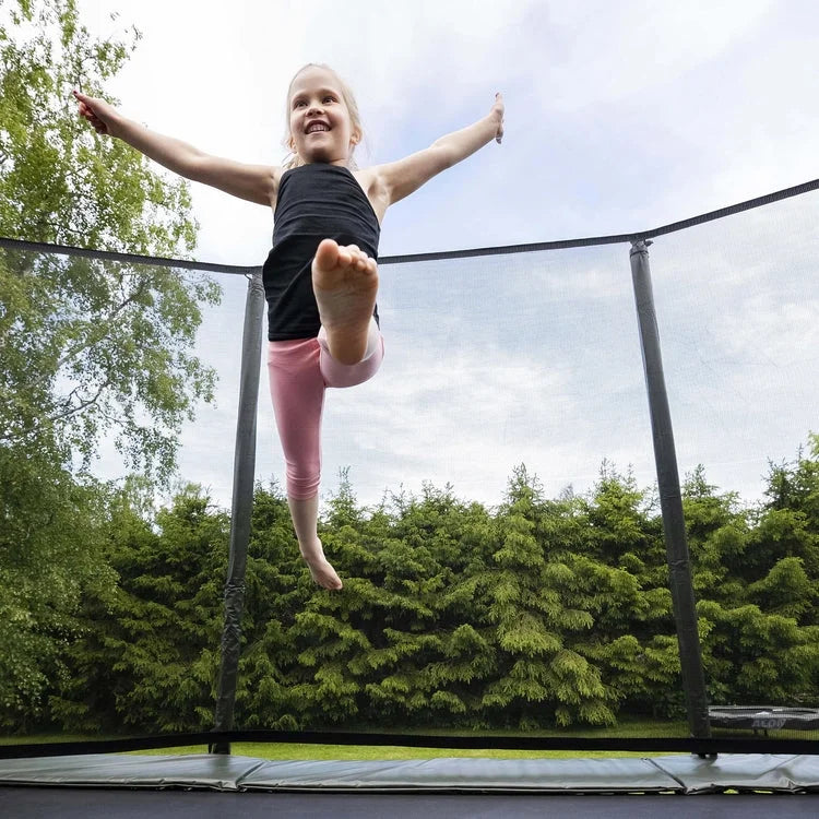Acon 13 HD Rectangular Trampoline with Net and Ladder Nibeza Style