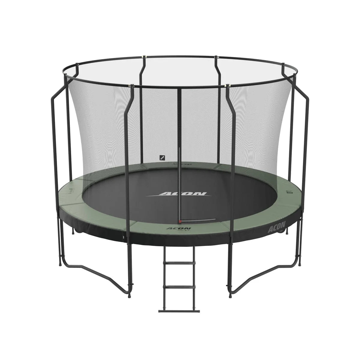 Acon Air 12ft Round Trampoline with Premium Net and Ladder Nibeza Style